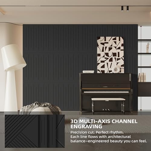 6 Pack Decorative Acoustic Wall Panels, 60 x 40 in Coverage - Image 6