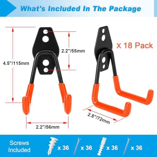 18 Pack Garage Hooks Heavy Duty - Image 2