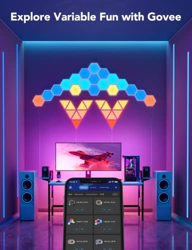 Govee Glide Hexa Light Panels, RGBIC Hexagon LED Wall Lights, Wi-Fi Smart Home - Image 6