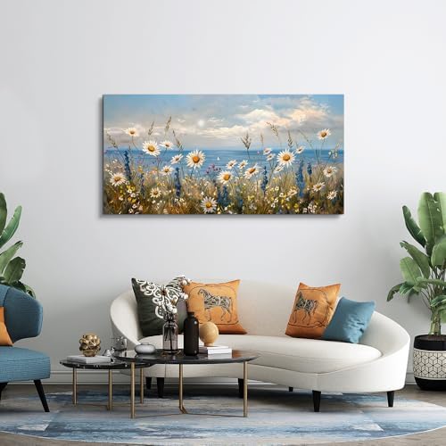 Wapluam Large Canvas Wall Art for Living Room Blue Ocean Wall Decor For Bedroom - Image 4