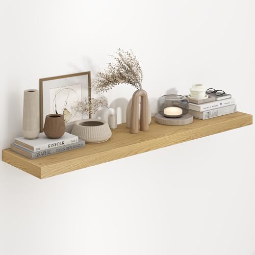 Fun Memories 48 Inch Floating Shelves, 9.3 Inch Deep Wall Shelves by FunMemories