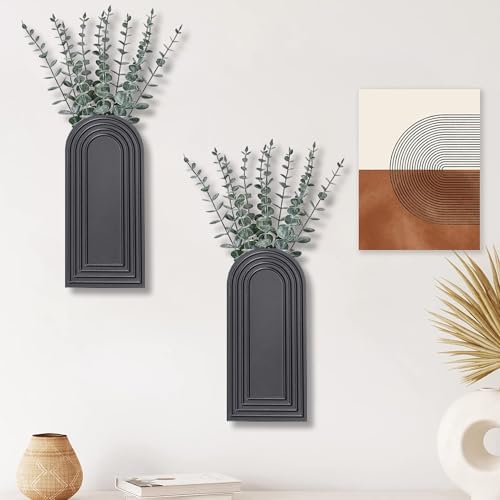 Dnnnii 2 Pack Wooden Wall Vase Set - Image 6