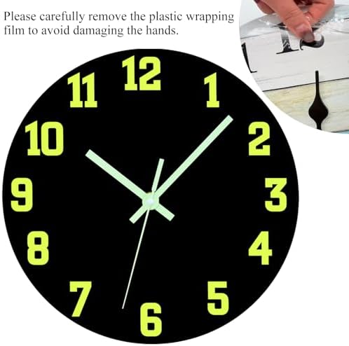Glow in The Dark Wall Clock, 8 Inch Modern Silent Non Ticking Wall Clocks - Image 5
