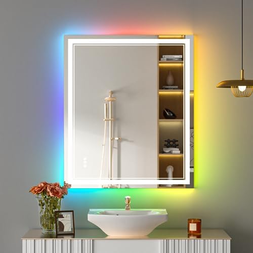 30x36 Inch RGB LED Bathroom Mirror by ISTRIPMF