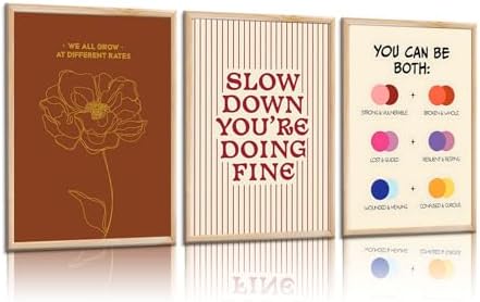 3 pcs Growth Mindset Wall Art Modern Minimalist Inspirational painting Wall by Unknown