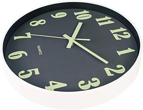 JoFomp Glow in The Dark Clock, 12 Inch Modern Silent Non Ticking Wall Clocks - Image 6