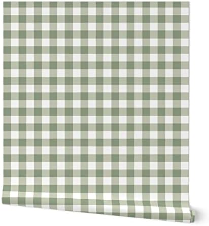 Spoonflower Traditional Plaid Peel and Stick Removable Wallpaper by Spoonflower