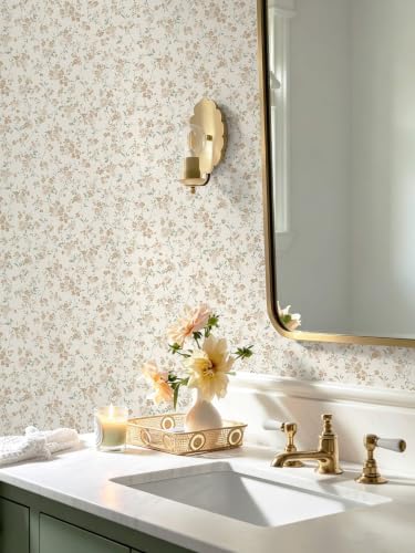 Peel and Stick Wallpaper for Nursery Brown Cherry Blossom Waterproof - Image 4