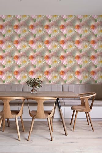 Yasinet Pink Floral Wallpaper Pink Vintage Wallpaper Floral Contact Paper Boho - Image 5