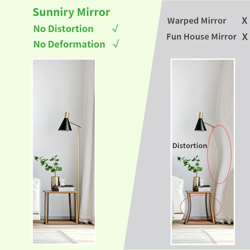 Sunniry 48x16 inch White Full Length Mirror, Floor Mirror - Image 4