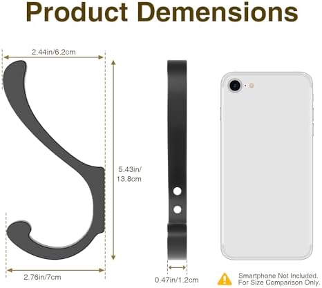 Large Coat Hooks Wall Mount, Heavy Duty Wall Hooks - Image 6