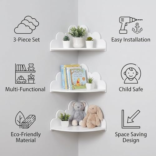 Cloud Floating Corner Shelves - Image 7