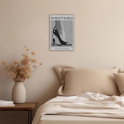 Retro This Is A Woman Is World Poster Feminist Canvas Wall Art Modern Black And - Image 3