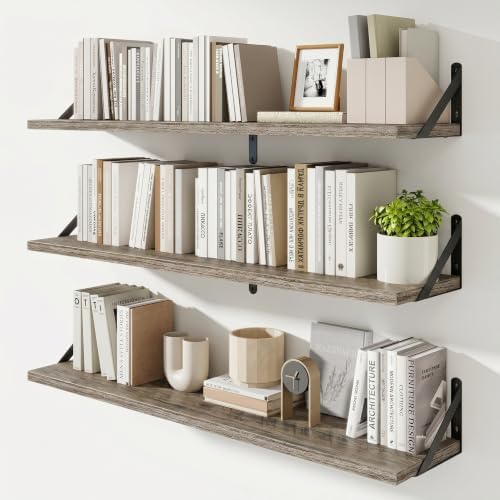 Floating Shelves, 8 Inch Deep Rustic Book Shelf by KovaScapeHomeDecor