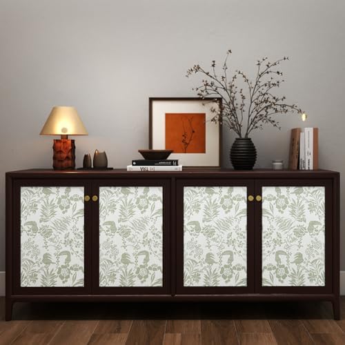 Tropical Botanical Peel and Stick Wallpaper – Green Floral Birds Removable - Image 5
