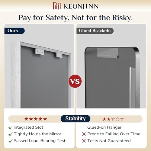 Keonjinn 22x30 Inch Nickel Bathroom Mirror - Image 5