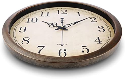 Bernhard Products Vintage Brown Wall Clock Silent Non Ticking 16 Inch Extra - Image 5