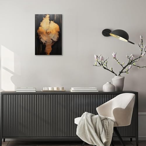 Tree Ring Wall Art Framed, Modern Nature Decor - Image 4