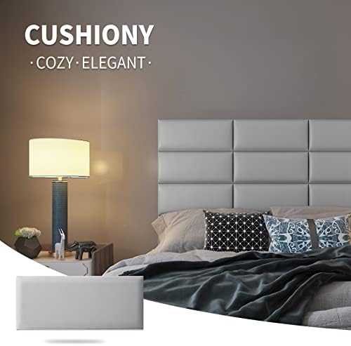 Art3d 12-Pack Peel and Stick Upholstered Headboard, 9.84 x 23.62 in - Image 6