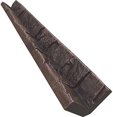 Universal Inside Corner for EverStone Faux Stone Siding Panels, Dark Tobacco - Image 5