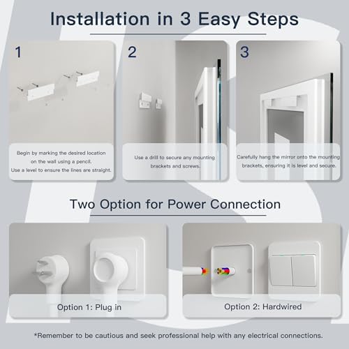 ISKM 48x30 LED Mirror for Bathroom, Front and Back Lit - Image 6