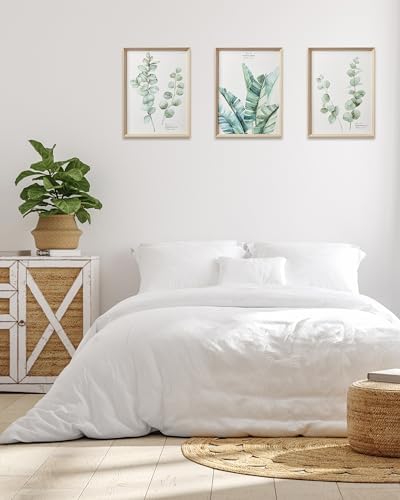 12x16IN Green Plant Eucalyptus Leaf Framed Wall Art - Image 6