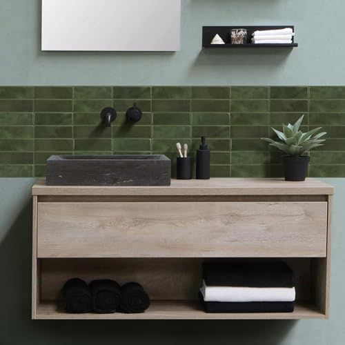 Select 5 Pack Peel and Stick Backsplash Square Tiles, 12x12 in - Image 6