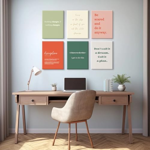 Office Wall Art Motivational Posters Inspirational Quote Canvas Wall Decor - Image 7