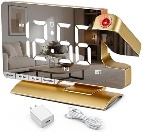 Projection Clock, Alarm Clocks for Bedrooms, Digital Bedside Clock by Unknown