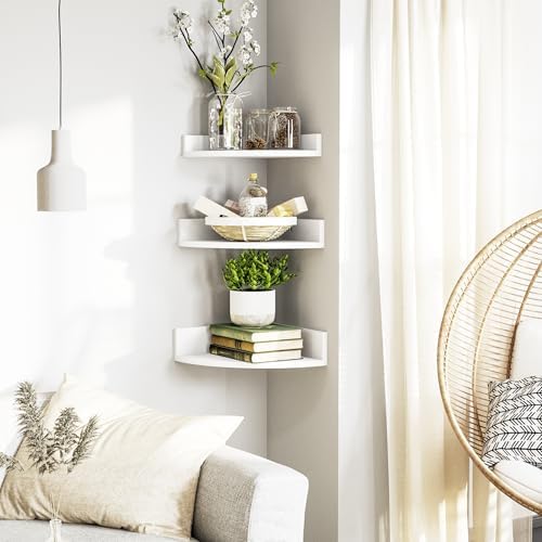 Alsonerbay Wood Corner Floating Shelves - Image 5