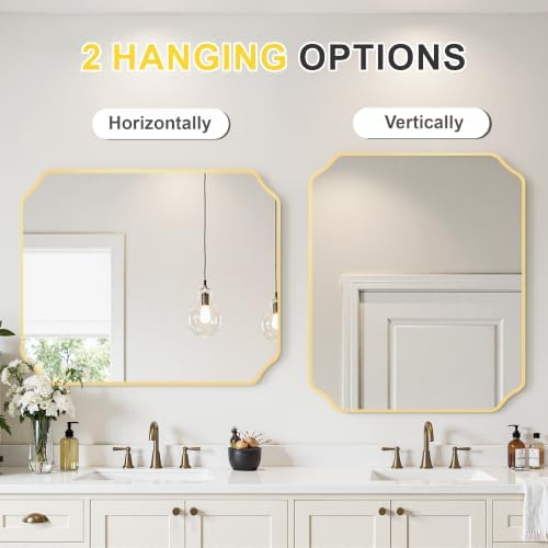 Gold Vanity Bathroom Mirror - Image 5