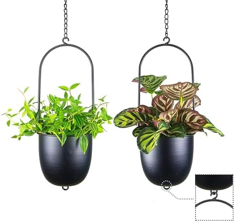 Metal Hanging Planters Set of 2 by HemePaha