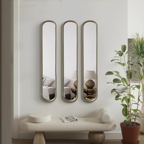 Long Skinny Mirror for Wall, Metal Frame - Image 2