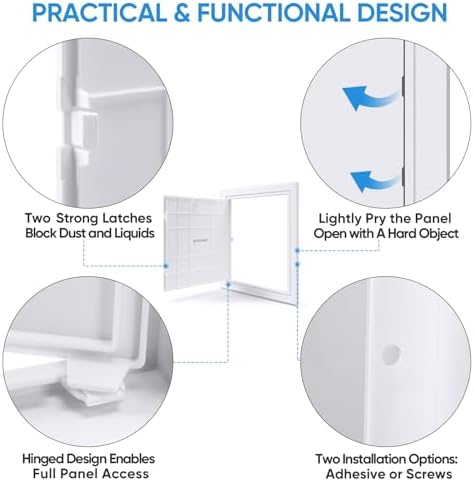 TICONN 10" x 10" Access Panel for Drywall, ABS Wall Hole Cover, Access Door - Image 3