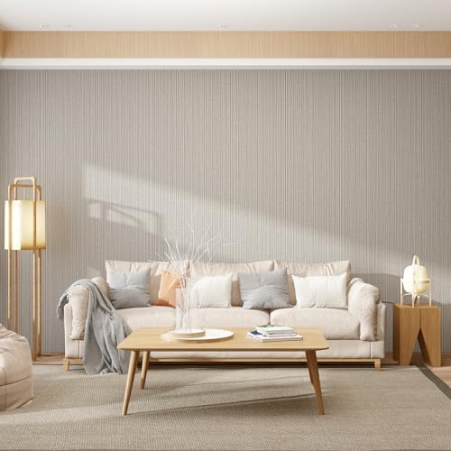 Mocha Brown Grasscloth Peel and Stick Wallpaper Linen 24"x394" - Image 5