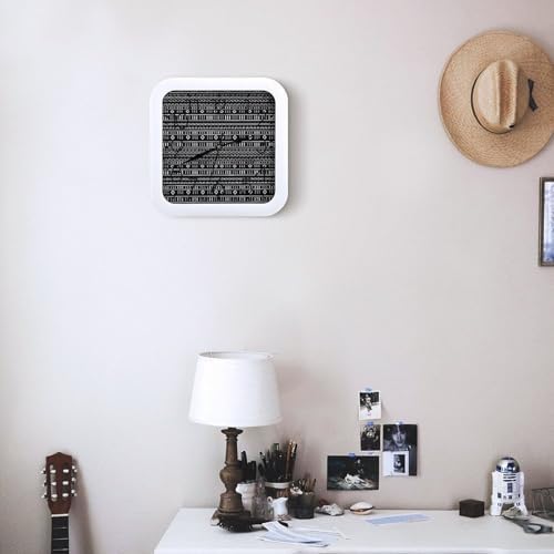 Modern Mudcloth Square DIY Frame Wall Clock - Image 6