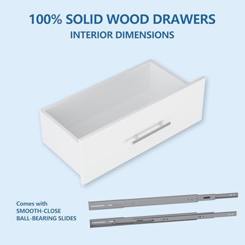 4 Drawer Short Tower, Modular Wood Closet System Organizer - Image 4