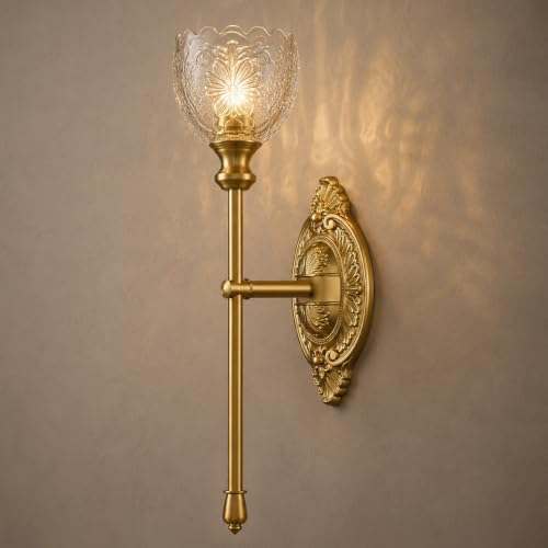 Hamilyeah Gold Wall Sconce, Vintage Wall Light by HAMILYEAH