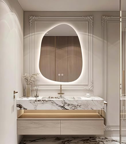 Niccy Irregular LED Bathroom Mirrors, Backlit Vanity Mirror by Niccy