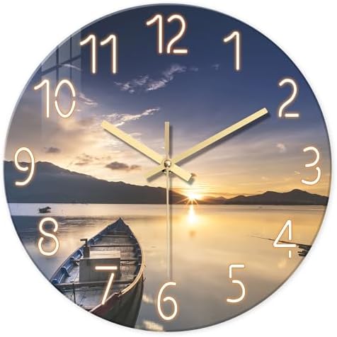 Round Kitchen Wall Clocks Battery Operated 12 Inch by Constantplanet%E6%97%97%E8%88%B0%E5%BA%97