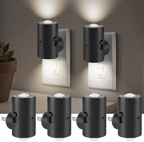LED Night Lights Plug into Wall, Dimmable Plug in Night Light 5000K, 4 Pack by SuperBrightLEDCornLightBulb