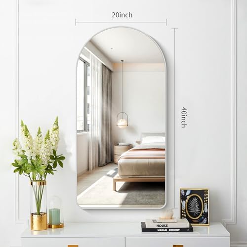 FORBATH Arched Bathroom Mirror 20x40 Inch, Hanging or Leaning Against Wall - Image 6
