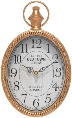 Menterry Small Retro Oval Wall Clock Antique Old Design by Menterry