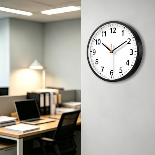 10" Modern Silent Wall Clock, Wall Clocks Battery Operated - Image 6