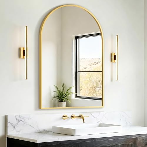 FICTOR 24" x 36" Arched Bathroom Vanity Mirror by FICTOR