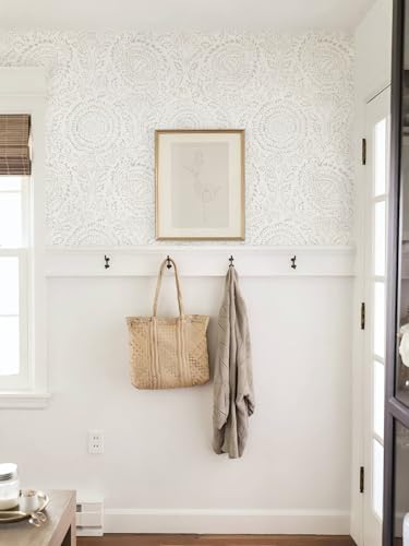 Ismoon Peel Stick Wallpaper Boho Beige Neutral Vintage Floral Contact Paper - Image 5