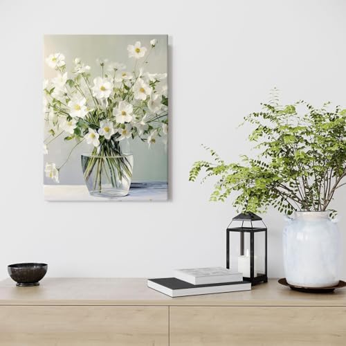 daktenn Floral Canvas Wall Art Bathroom Wall Art Pictures Wall Decor Home Decor - Image 4