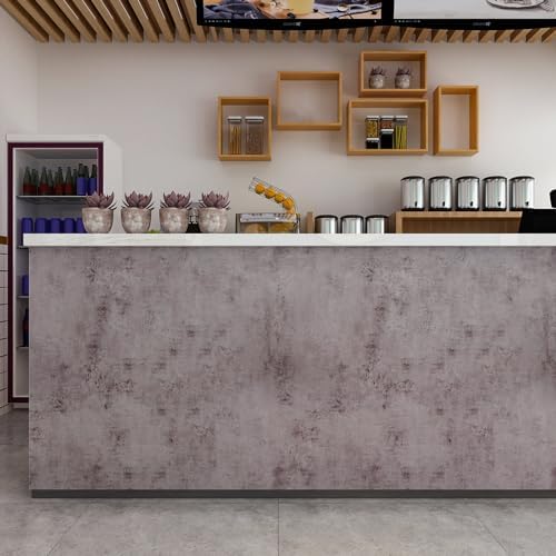 BOMENG Concrete Wallpaper Peel and Stick Metallic Bathroom Wall Paper - Image 5