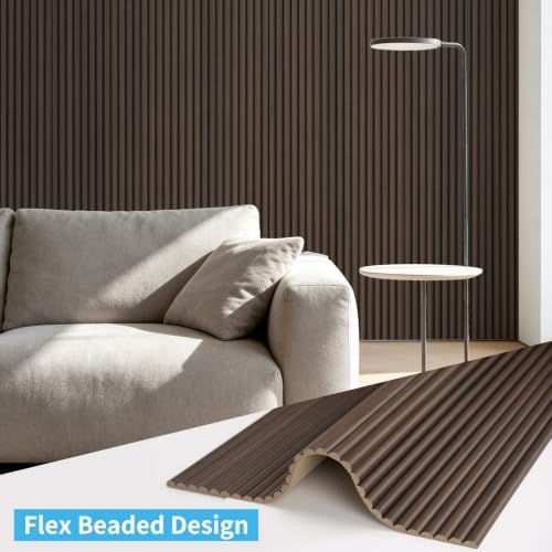 Art3d Roll-Flat Beaded Wood Slat Wall Panel, 94.5 x 23.6 in - Image 4