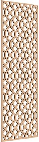 Resort Decorative Pierced Fretwork Wood Wall Panels, 27 3/8"W x 69 3/8"H x 3/8"T by EkenaMillwork